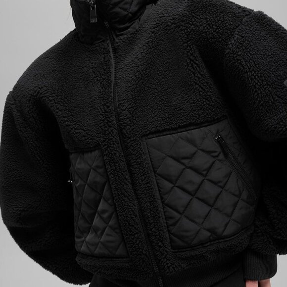 ALO Yoga Jackets & Blazers - Alo Yoga Sherpa Edge Bomber Black